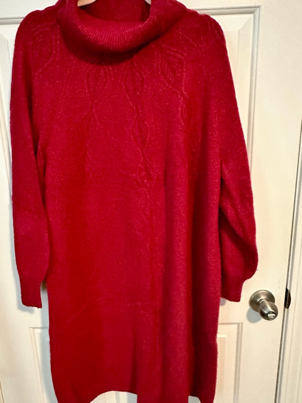 Soft Surroundings Cable-Accent Turtleneck Sweater Dress